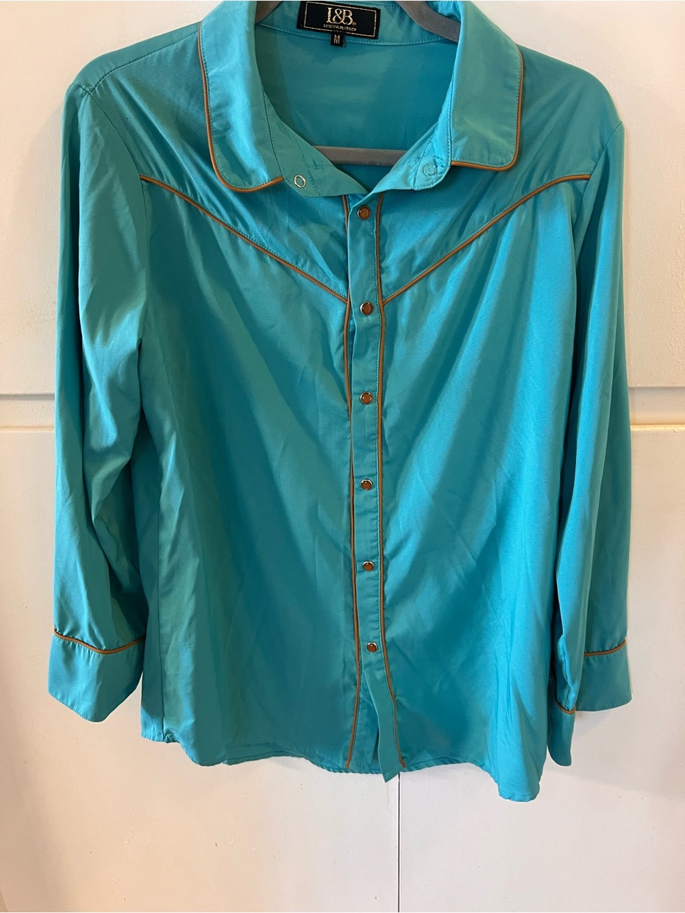 L&B- Lucky & Blessed Western Retro Button Down